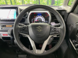 【純正革巻きステアリング】上質な革を使用することで、手にしっかり馴染みとても運転しやすいハンドルです♪