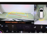 ハンドル操作連動ガイドライン付バックカメラ搭載。車は構造上、死角が多いので便利ですね。全方位・フロント・左右側面カメラも装備。周囲の状況の確認をサポートしてくれるので、慣れない場所でも心強いですよ。