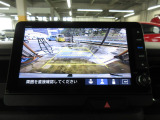 バックカメラの画像です。ガイドラインがスムースな車庫入れをサポートいたします。車庫入れの安心感がアップしますね。
