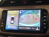 【アラウンドビューモニター】専用のカメラにより、上から見下ろしたような視点で360度クルマの周囲を確認することができます☆死角部分も確認しやすく、狭い場所での切り返しや駐車もスムーズに行えます。