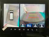 【全方位モニター】 4つのカメラで映像を映し出します。発進時、後退時も周囲の安全を確認し、サポートします^^