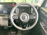 【純正革巻きステアリング】上質な革を使用することで、手にしっかり馴染みとても運転しやすいハンドルです♪