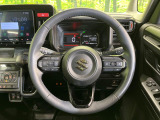 【純正革巻きステアリング】上質な革を使用することで、手にしっかり馴染みとても運転しやすいハンドルです♪