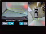 マルチビューカメラシステム搭載車です。お車の周囲を全方位でカバーします。後方・前方・両脇と、コンディションが悪い視界でもカラーモニターに映し出した映像がドライバーをサポートします。