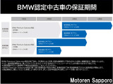 BMWの歓びを心ゆくまでご堪能いただくために、最長4年間の走行距離無制限保証をご用意。厳しい基準で選び抜かれた確かな品質と、正規ディーラーならではのきめ細やかなサポートにより、更なる安心と信頼をお届け。