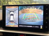 【パノラミックビューモニター】専用のカメラにより、上から見下ろしたような視点で360度クルマの周囲を確認することができます☆死角部分も確認しやすく、狭い場所での切り返しや駐車もスムーズに行えます。