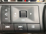ステアリングオーディオコントロールスイッチ。オーディオの音量、ラジオ/テレビのチャンネル選局等をステアリングから手を離す事無く操作する事が出来ます。