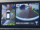 車を真上から見ているように、周囲の状況を把握しながら安心して駐車が行えるアラウンドビューモニター!
