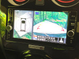 【アラウンドビューモニター】専用のカメラにより、上から見下ろしたような視点で360度クルマの周囲を確認することができます☆死角部分も確認しやすく、狭い場所での切り返しや駐車もスムーズに行えます。