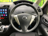 【純正革巻きステアリング】上質な革を使用することで、手にしっかり馴染みとても運転しやすいハンドルです♪