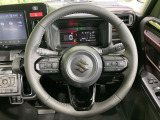 【純正革巻きステアリング】上質な革を使用することで、手にしっかり馴染みとても運転しやすいハンドルです♪