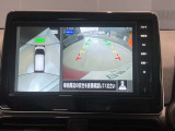 前後左右4つのカメラで、上から見たような映像をお届け、駐車時も安心、アラウンドビューモニター付(肉眼では確認し辛い左前の映像に切り替えることも可能です)。