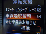 【車線逸脱警報】車線から外れると注意を促します。ドライバーが意図しないのに車線を逸脱した場合に、これを検知して警報で注意喚起する事で安全性を確保!
