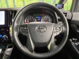 【純正革巻きステアリング】上質な革を使用することで、手にしっかり馴染みとても運転しやすいハンドルです♪