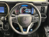 【純正革巻きステアリング】上質な革を使用することで、手にしっかり馴染みとても運転しやすいハンドルです♪