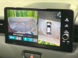 【マルチビューカメラシステム】専用のカメラにより、上から見下ろしたような視点で360度クルマの周囲を確認することができます☆死角部分も確認しやすく、狭い場所での切り返しや駐車もスムーズに行えます。