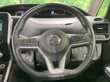 【純正革巻きステアリング】上質な革を使用することで、手にしっかり馴染みとても運転しやすいハンドルです♪