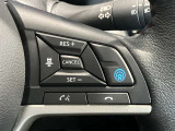 ハンドルにはプロパイロットスイッチが装着されています。高速道路などアクセルを踏んだままでの走行の時、手元のスイッチ操作でアクセルを踏まなくても速度を保つことができます。