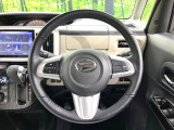 【純正革巻きステアリング】上質な革を使用することで、手にしっかり馴染みとても運転しやすいハンドルです♪