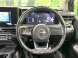 【純正革巻きステアリング】上質な革を使用することで、手にしっかり馴染みとても運転しやすいハンドルです♪