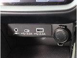 AUX端子、USBtypeC、USBtypeA、DC12V電源が付いています。