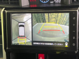 【パノラミックビューモニター】専用のカメラにより、上から見下ろしたような視点で360度クルマの周囲を確認することができます☆死角部分も確認しやすく、狭い場所での切り返しや駐車もスムーズに行えます。