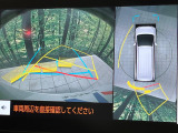 【パノラミックビューモニター】専用のカメラにより、上から見下ろしたような視点で360度クルマの周囲を確認することができます☆死角部分も確認しやすく、狭い場所での切り返しや駐車もスムーズに行えます。