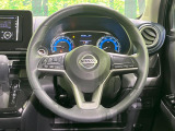 【純正革巻きステアリング】上質な革を使用することで、手にしっかり馴染みとても運転しやすいハンドルです♪