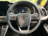 【純正革巻きステアリング】上質な革を使用することで、手にしっかり馴染みとても運転しやすいハンドルです♪