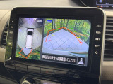 【アラウンドビューモニター】専用のカメラにより、上から見下ろしたような視点で360度クルマの周囲を確認することができます☆死角部分も確認しやすく、狭い場所での切り返しや駐車もスムーズに行えます。