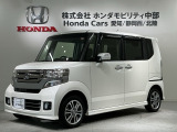 全国納車可 第三者機関証明書付 1年保証 禁煙車 ワンオ-ナ- ナビ CD録音 BTオ-ディオ DVD HID VSA アルミ スマ-トキ- スペアキ-装備のN-BOXカスタム G・Lパッケージ入庫!