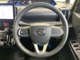 【純正革巻きステアリング】上質な革を使用することで、手にしっかり馴染みとても運転しやすいハンドルです♪