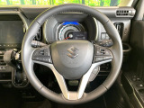 【純正革巻きステアリング】上質な革を使用することで、手にしっかり馴染みとても運転しやすいハンドルです♪