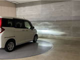 LEDヘッドランプです。十分な明るさを保ちつつも消費電力が少なく、バルブ寿命も長いのが特徴です。瞬時にMAXの光量を発揮するのもLEDならではです。