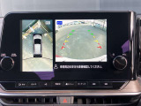 【アラウンドビューモニター】このように真上から見下ろしたような映像が映し出されるため駐車やバックが苦手な方でも安心して行うことが可能となります!!