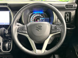【純正革巻きステアリング】上質な革を使用することで、手にしっかり馴染みとても運転しやすいハンドルです♪