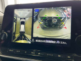 空から見たような映像で駐車ができるアラウンドビューモニター。ひと目でわかるセンサーに前後の衝突被害軽減ブレーキ付き。