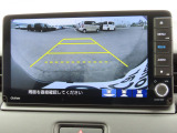 リアワイドカメラシステム!従来の視野に加えて、後方側方を約180&deg;まで見えるワイドビューと、後方を真上から見たような視野で駐車時などに便利なトップダウンビューの3つの視野があります!