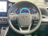 【純正革巻きステアリング】上質な革を使用することで、手にしっかり馴染みとても運転しやすいハンドルです♪