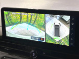 【アラウンドビューモニター】専用のカメラにより、上から見下ろしたような視点で360度クルマの周囲を確認することができます☆死角部分も確認しやすく、狭い場所での切り返しや駐車もスムーズに行えます。