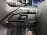 ステアリングスイッチ付き。前方から目を離すことなく操作することが可能です。
