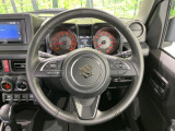 【純正革巻きステアリング】上質な革を使用することで、手にしっかり馴染みとても運転しやすいハンドルです♪