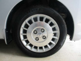 ■AUTECH製純正14インチアルミホイール。タイヤサイズは155/65R14です。【左右フロント/2023年43週 溝4mm。左後方/2023年42週 溝5mm。右後方/2023年43週 溝5mm。】