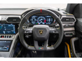 Sport Steering Wheel in Alcantara/Leather with Dark chrome Bezel and Red Marker