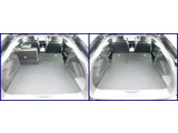 ラゲージに入りきらない長い荷物も分割リヤシートの片側を倒せば大丈夫。両方倒せば、もっと大きな荷物も積めます。便利な機能ですね!