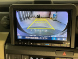 リアカメラ付で、後方をナビ画面で確認。車庫入れも安心です。もちろん、バックギアと連動しています。