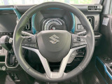 【純正革巻きステアリング】上質な革を使用することで、手にしっかり馴染みとても運転しやすいハンドルです♪