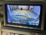 リアカメラ付で、後方をナビ画面で確認。車庫入れも安心です。もちろん、バックギアと連動しています。