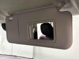 ちょっとした身だしなみチェックができるバニティミラー付き運転席・助手席サンバイザー,運転席側にはチケットホルダーも付いてます