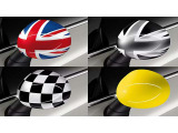 【ミラーキャップ】おなじみのUNION JACKやCHEQUERED FLAG、大胆なビビッド・カラーなどでドレスアップ。